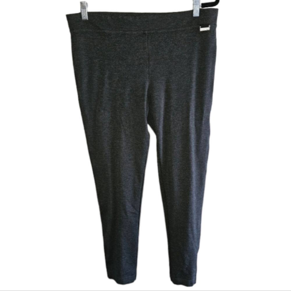 Karl Lagerfeld Paris Charcoal Leggings Pants Women's Size Large Pull On Gray